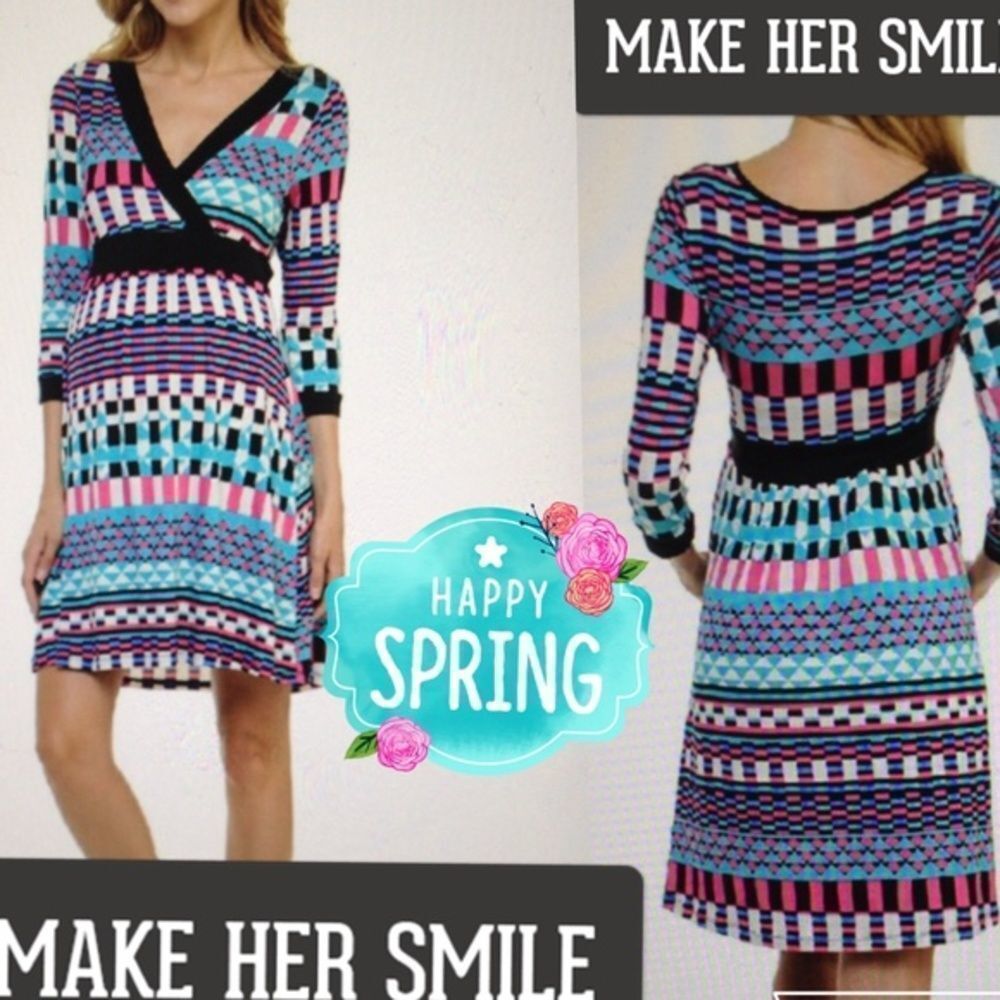 ❤️MOMS DAY GIFT❤️Bellino Multi Color Dress- Size M